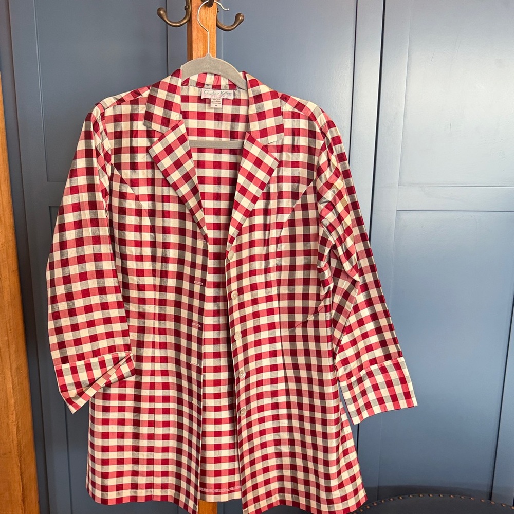 PALM BEACH- Charlotte Kellogg very high quality tunic.  Pristine.  100% silk